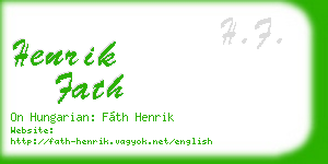 henrik fath business card