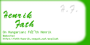 henrik fath business card
